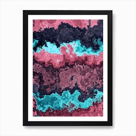 Abstract Marbled Painting Art Print