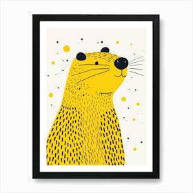 Yellow Beaver 1 Art Print