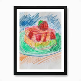 Jellies Fruit Dessert Scribble 1 Art Print