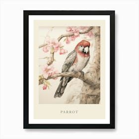 Beatrix Potter Inspired  Animal Watercolour Parrot 3 Art Print