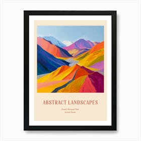 Colourful Abstract Denali National Park Usa 1 Poster Art Print