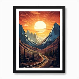 Long Range Traverse Canada 2 Vintage Travel Illustration Art Print