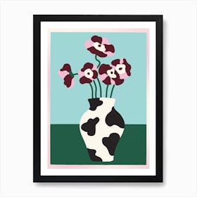 Still Life Flowers on Vase Art Print