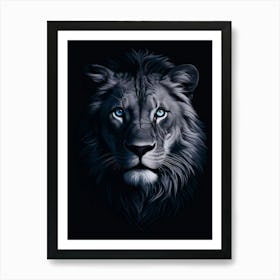 Lion painting 1 Art Print