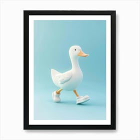 Duck With Shoes Art Print