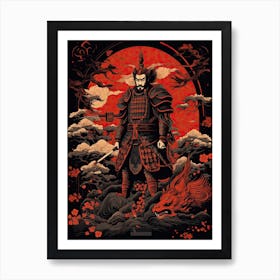 Samurai Edo Kiriko Illustration 10 Poster