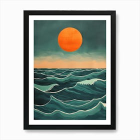 Sunset Over The Ocean 39 Art Print