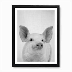 Pig - Black & White Art Print