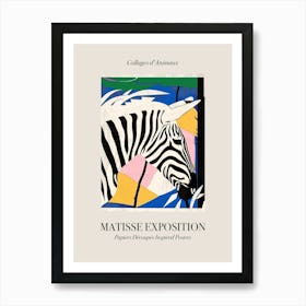 Zebra 1 Matisse Inspired Exposition Animals Poster Art Print