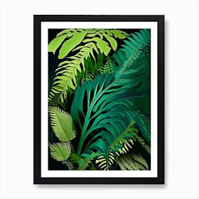 Royal Fern Vibrant Art Print