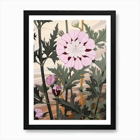 Flower Illustration Phlox 3 Art Print