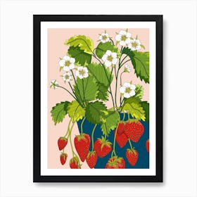 Strawberry Pot Art Print