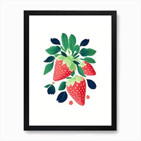 Strawberry Plant,, Fruit, Tarazzo Art Print
