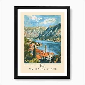My Happy Place Kotor 1 Travel Poster Art Print