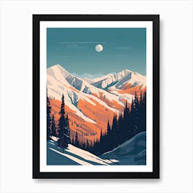 Aspen Snowmass   Colorado, Usa, Ski Resort Illustration 2 Simple Style Art Print