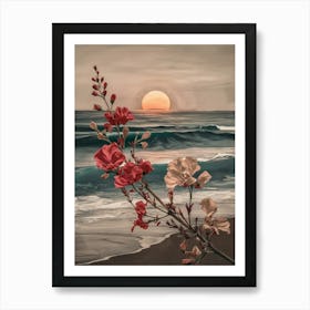 Sunset At The Beach 26 Art Print