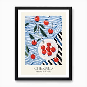 Marche Aux Fruits Cherries Fruit Summer Illustration 2 Art Print