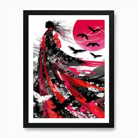 Samurai Woman Art Print