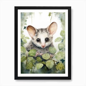 Adorable Chubby Foraging Possum 3 Art Print