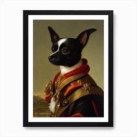 Chihuahua Renaissance Portrait Oil Painting Art Print