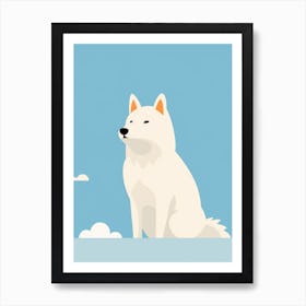 White dog Art Print