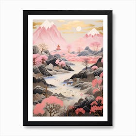 Asian Landscape Painting Art Print