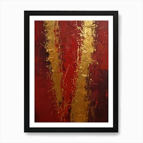 Red And Gold Art Print