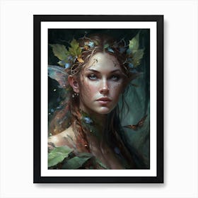 A charming fairy in the forest. 21 Art Print