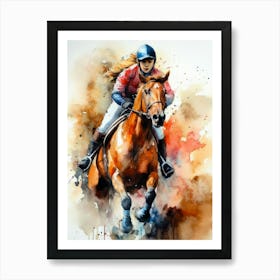 Equestrian sport art Art Print