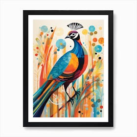 Bird Painting Collage Pheasant 3 Art Print