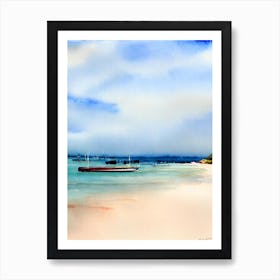 Boat Harbour Beach, Australia Watercolour Art Print