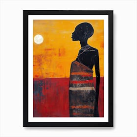 The African Woman; A Boho Depiction Art Print