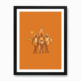 Girl Gang Orange  - Tropicool Studio Art Print