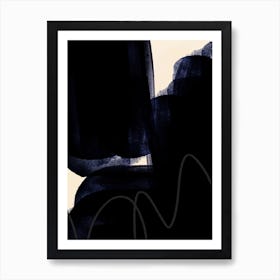 Black Abstract Art 2 Art Print