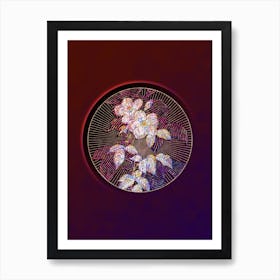 Abstract Tea Scented Roses Bloom Botanical Illustration n.0050 Art Print