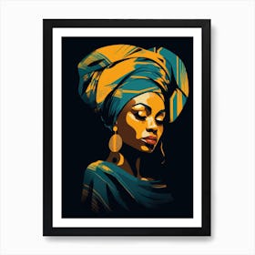 African Woman In A Turban 9 Art Print