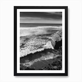 Monochrome Sunset Cliffs Art Print