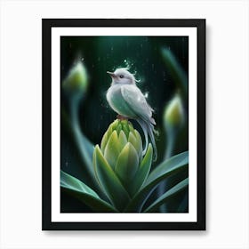 Bird In The Rain 2 Art Print