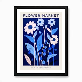 Blue Flower Market Poster Lily Of The Valley 2 Art Print