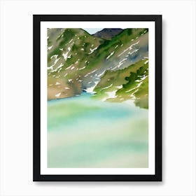 Hemis National Park India Water Colour Poster Art Print