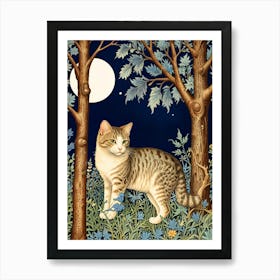 William Morris Cat In The Woods 9 Art Print