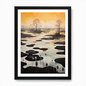 Wetlands Abstract Minimalist 7 Art Print