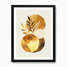 Gold Abstract Painting 3 Art Print