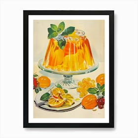 Orange Jelly Retro Advertisement Style 3 Art Print