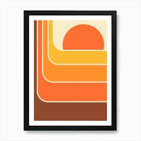 Retro Modernist Sunset 2 Poster