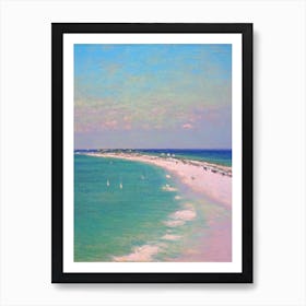 Siesta Key Beach Florida Monet Style Art Print