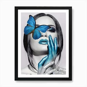 Blue Butterfly 3 Art Print