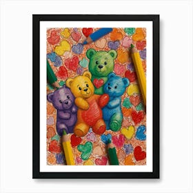 Teddy Bears 7 Art Print