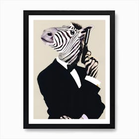 James Bond Zebra Art Print