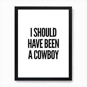 Cowboy Art Print